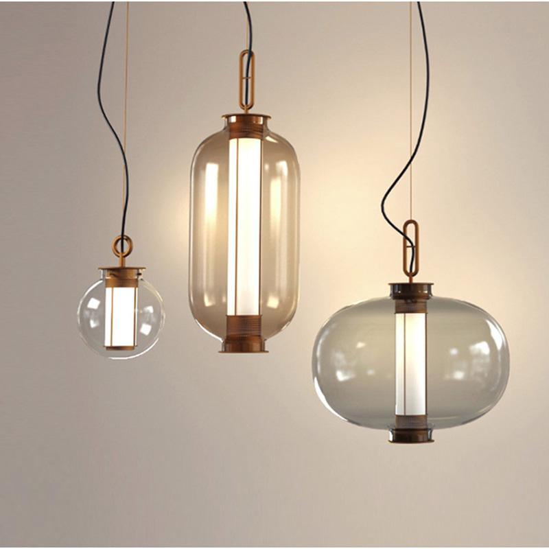 Uphaos Modern Minimalist Family Glass Pendant Light
