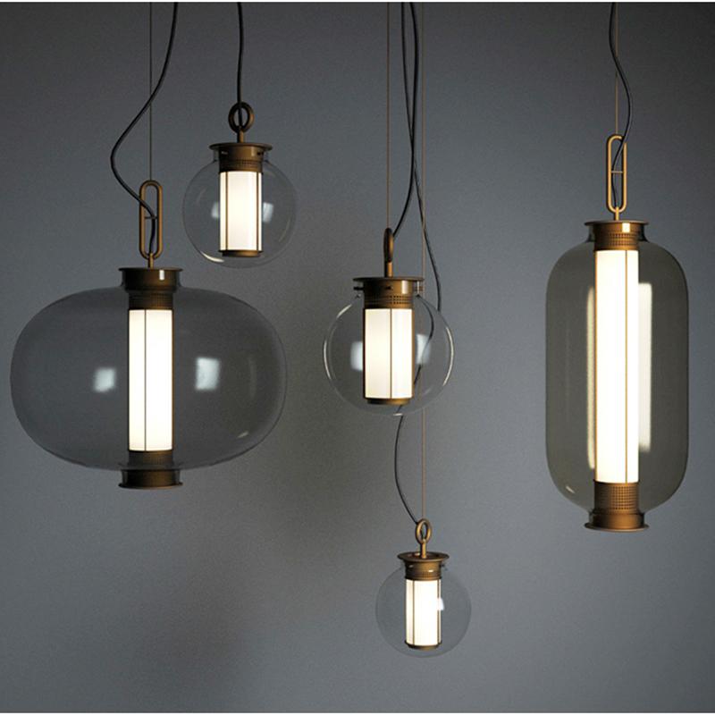 Uphaos Modern Minimalist Family Glass Pendant Light
