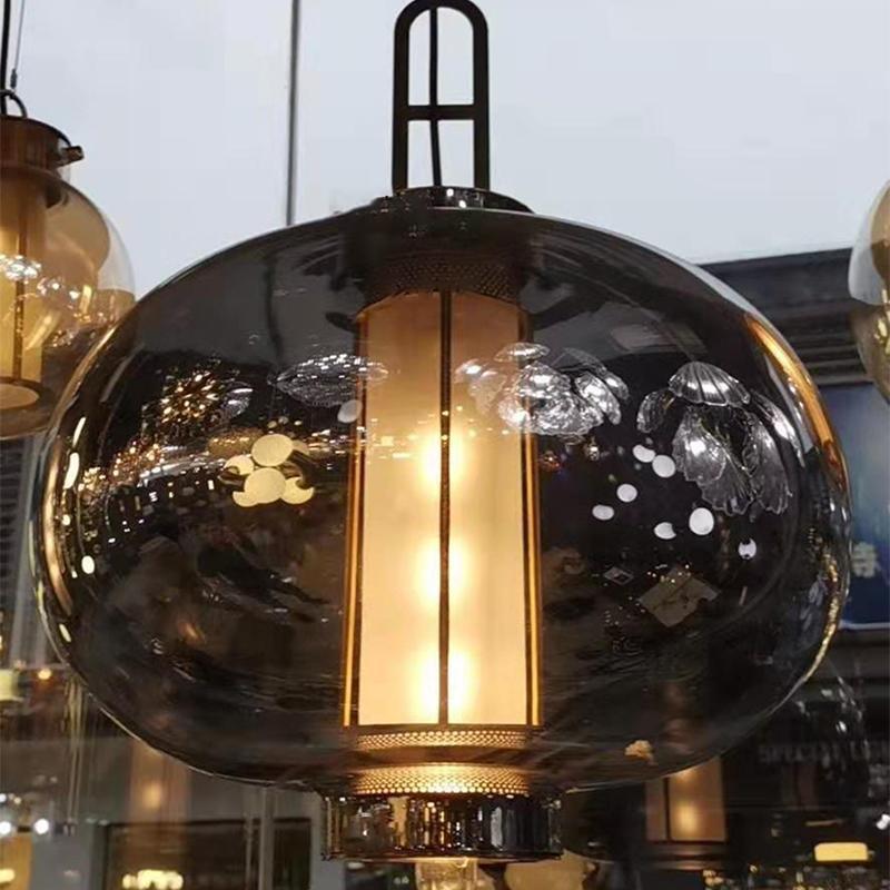 Uphaos Modern Minimalist Family Glass Pendant Light