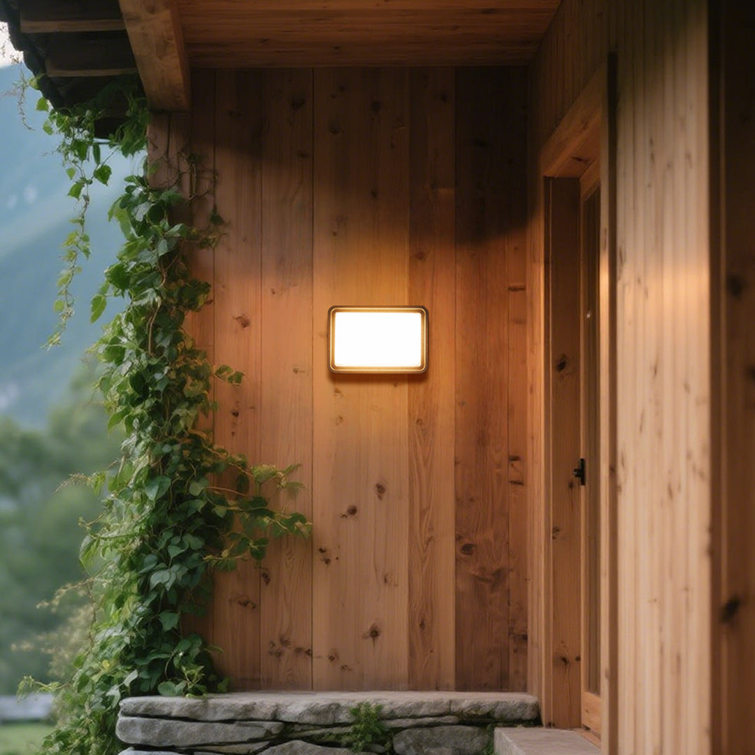 Stan Square Minimalist LED Aluminum Outdoor Wall Light