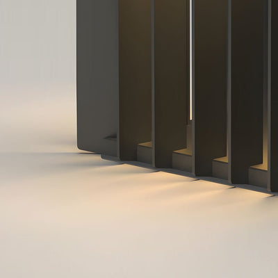 Freen Square Pier-Mount Wired Steel Outdoor Post Pillar Light