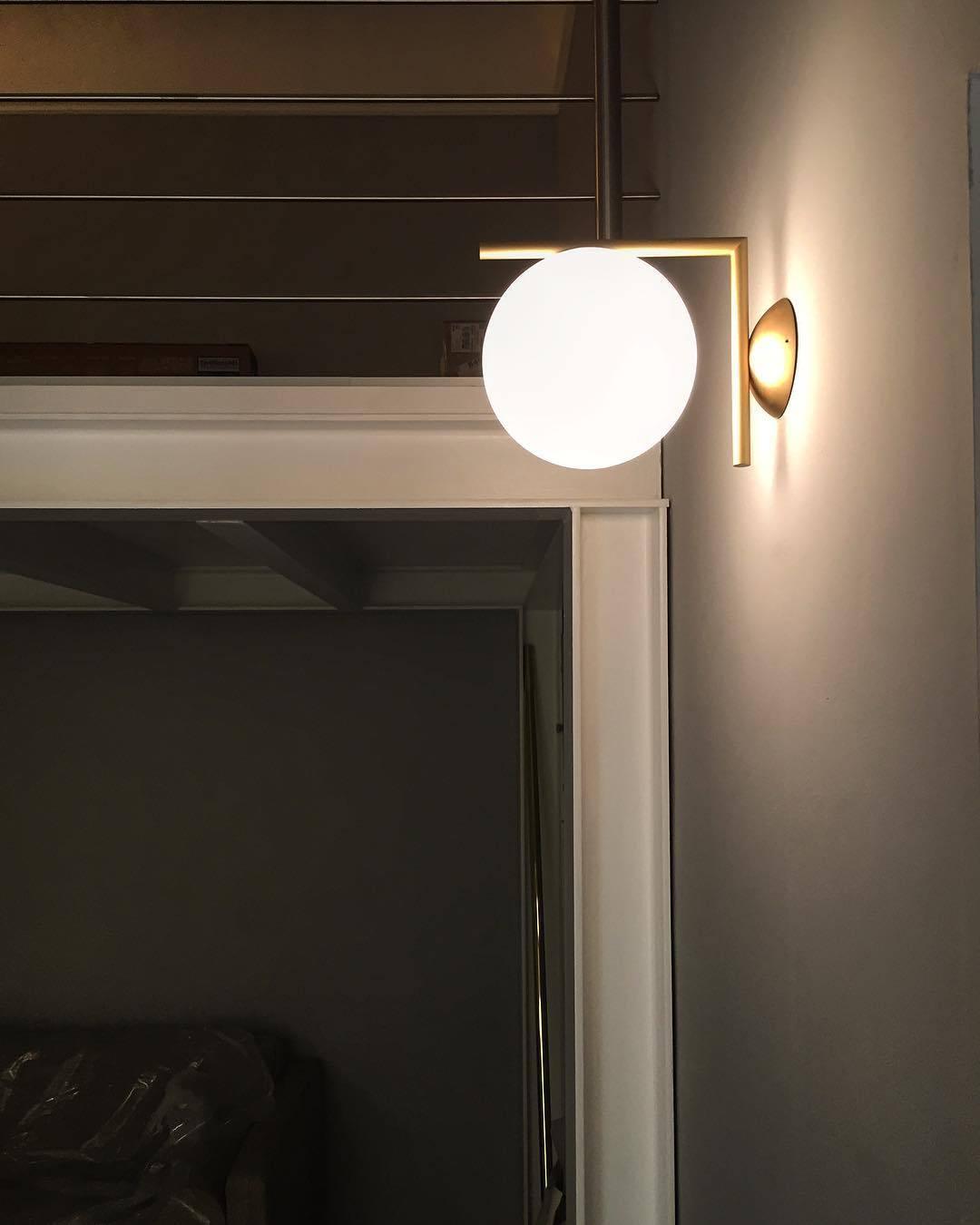 Joanna Modern Minimalist Opal Blown Glass Wall Lamp