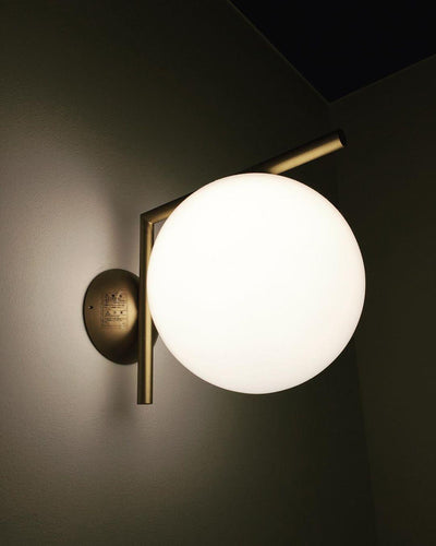 Joanna Modern Minimalist Opal Blown Glass Wall Lamp