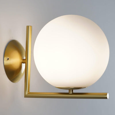 Joanna Modern Minimalist Opal Blown Glass Wall Lamp