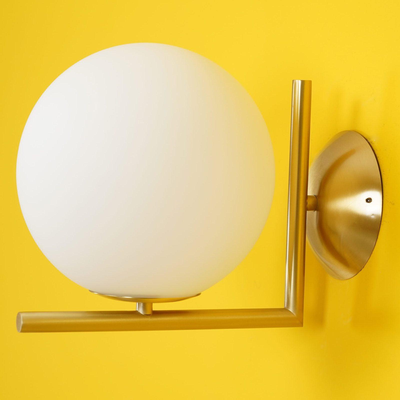 Joanna Modern Minimalist Opal Blown Glass Wall Lamp