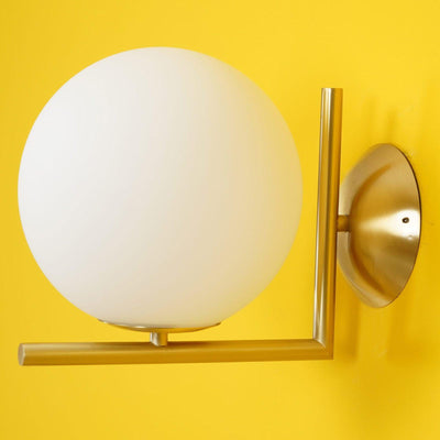 Joanna Modern Minimalist Opal Blown Glass Wall Lamp