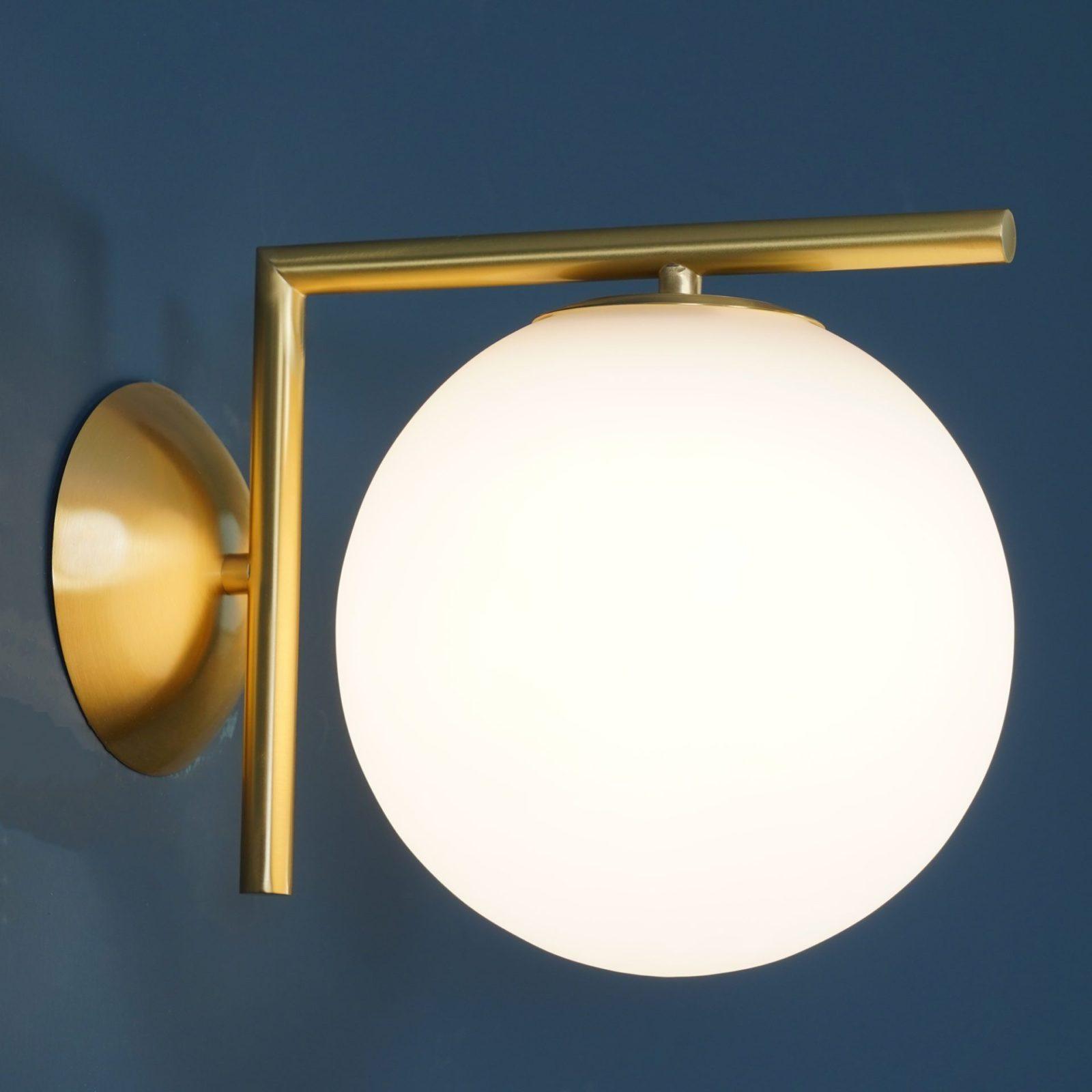 Joanna Modern Minimalist Opal Blown Glass Wall Lamp