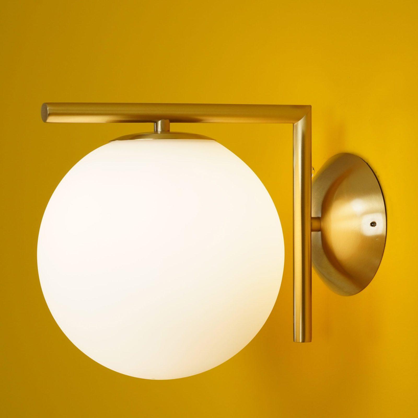Joanna Modern Minimalist Opal Blown Glass Wall Lamp