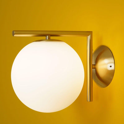 Joanna Modern Minimalist Opal Blown Glass Wall Lamp