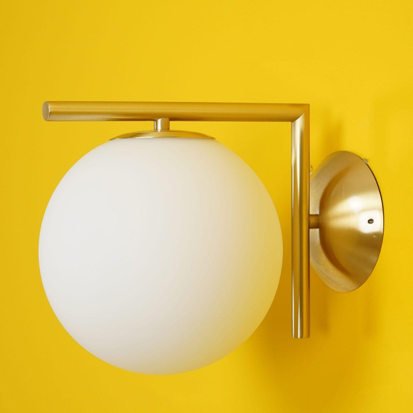 Joanna Modern Minimalist Opal Blown Glass Wall Lamp