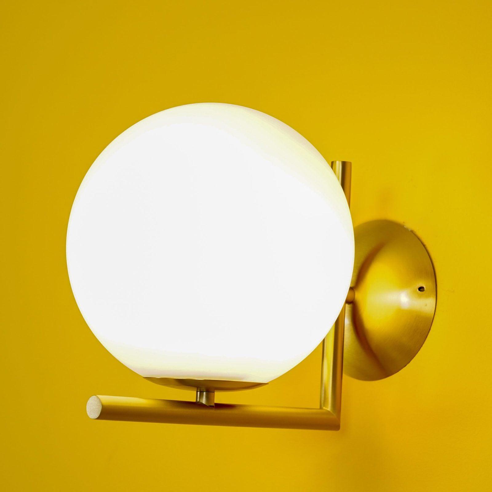 Joanna Modern Minimalist Opal Blown Glass Wall Lamp