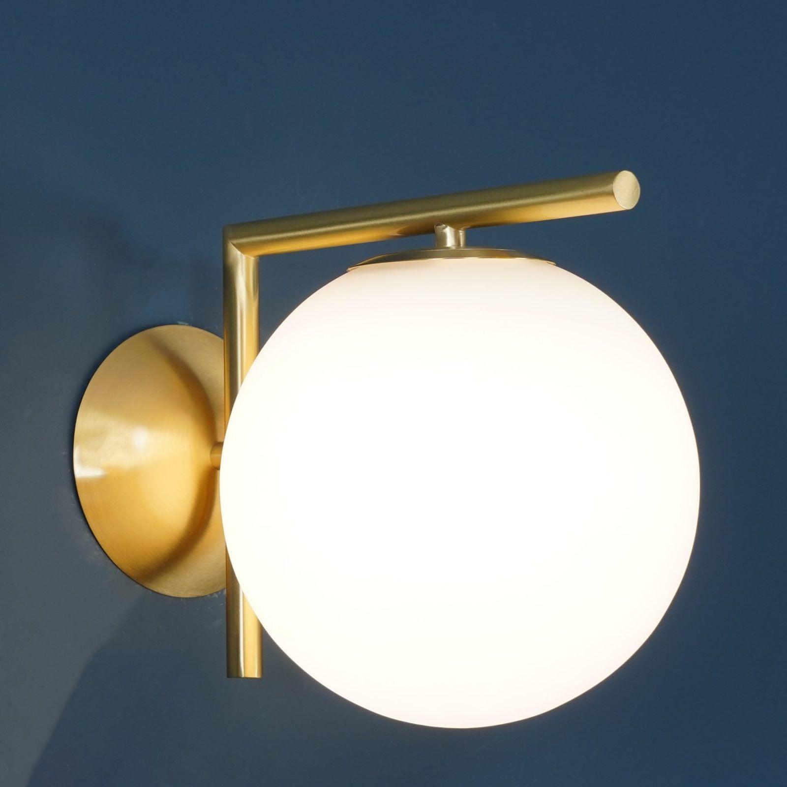 Joanna Modern Minimalist Opal Blown Glass Wall Lamp