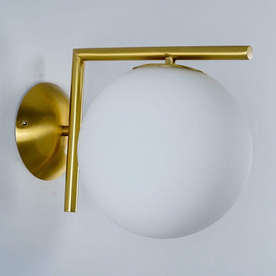 Joanna Modern Minimalist Opal Blown Glass Wall Lamp