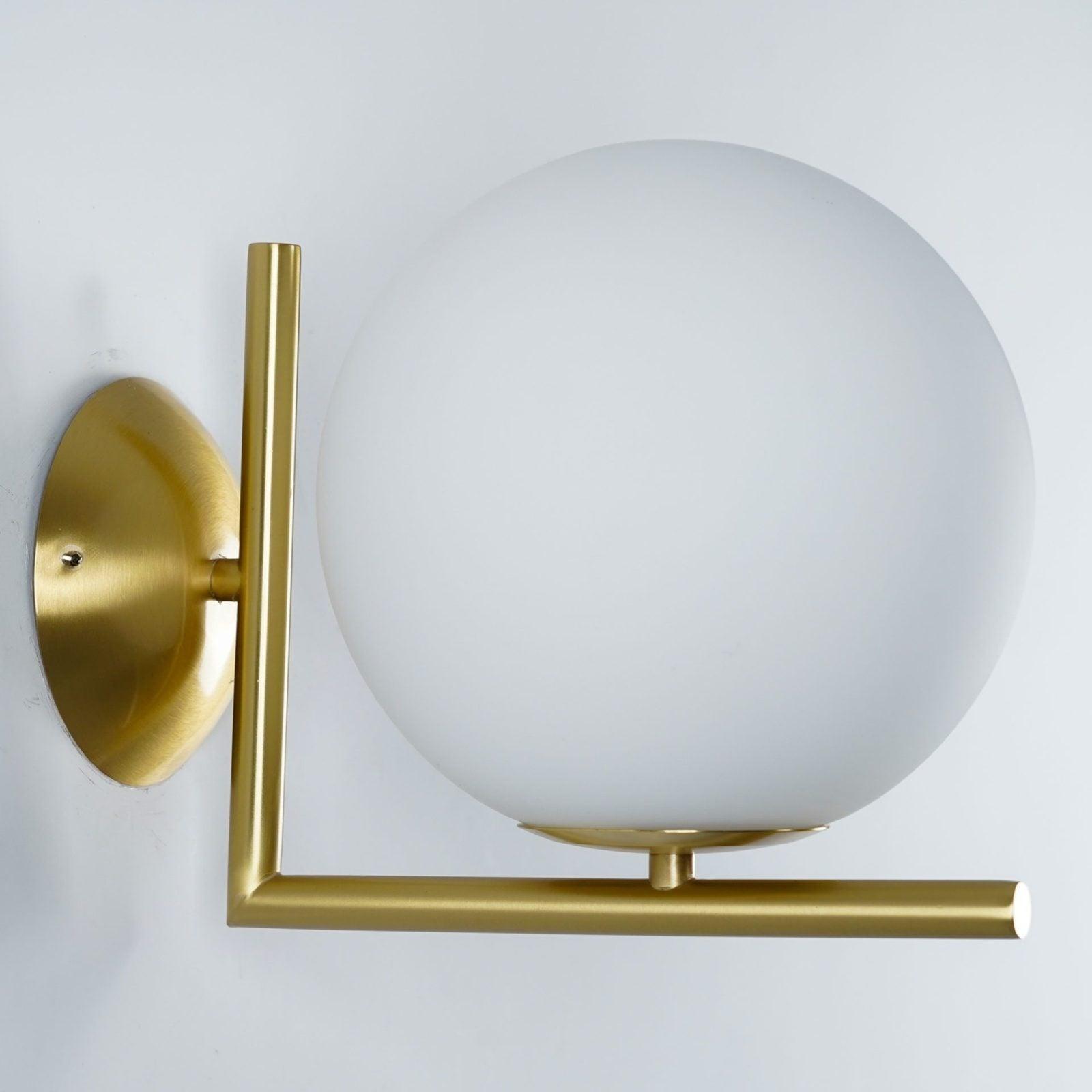 Joanna Modern Minimalist Opal Blown Glass Wall Lamp