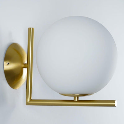 Joanna Modern Minimalist Opal Blown Glass Wall Lamp