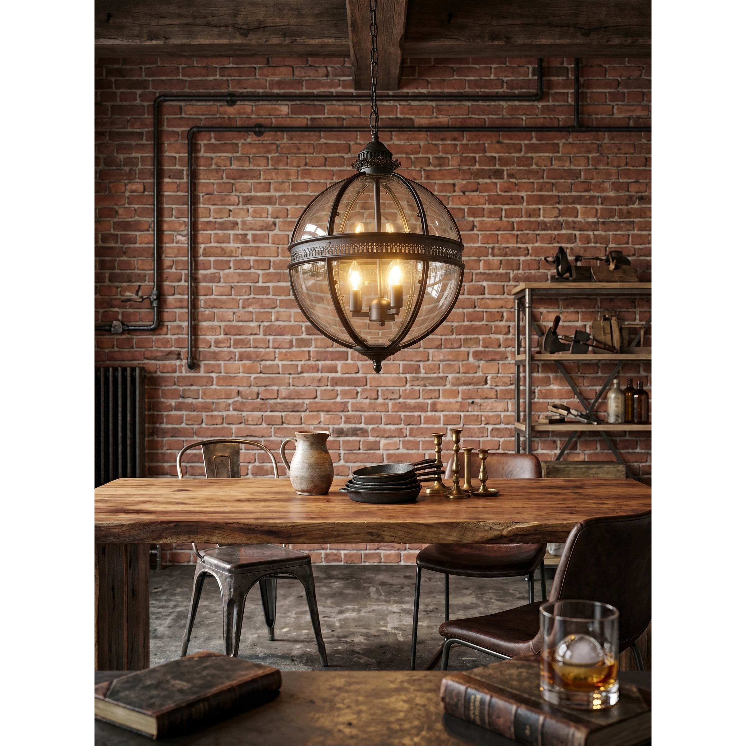 Aureford Glass Linear Pendant Light