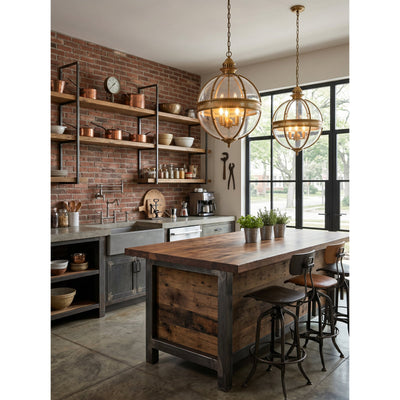 Aureford Glass Linear Pendant Light