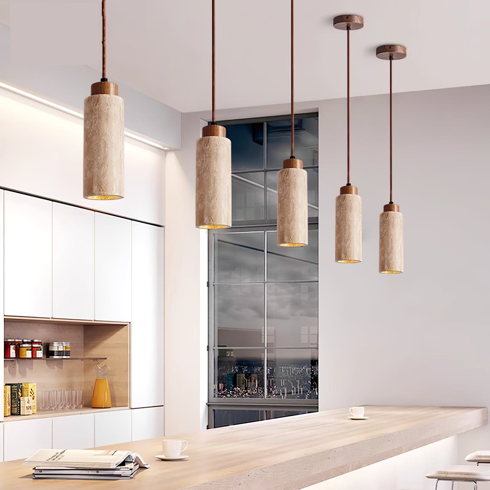 Avloris Travertine Pendant Light
