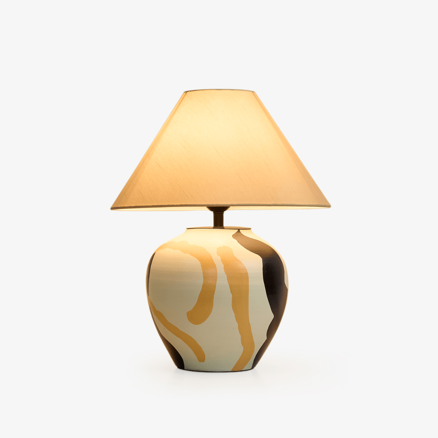 Quellis Abstract Pattern Ceramic Table Lamp