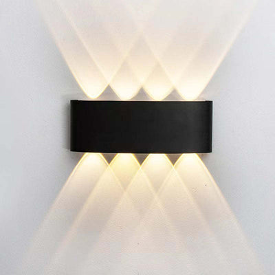 Ray Modern Rectangular Outdoor Wall Lamp Water-Wave - Neutral Decor