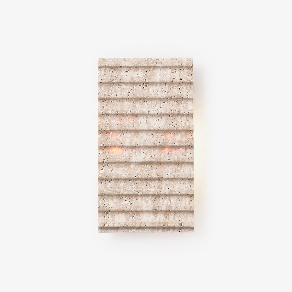 Noriora Travertine Ribbed Wall Sconce