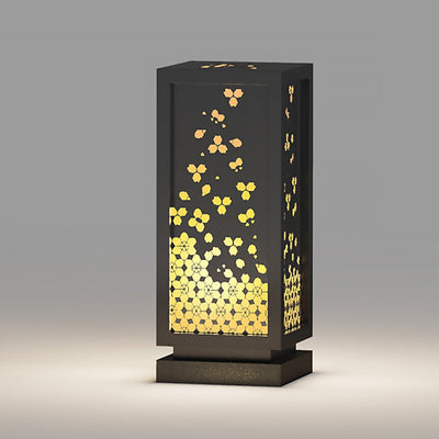 Patience Carved Floral Lampshade Resin Steel Garden Outdoor Light