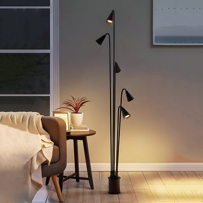 Esmeralda Classic Industrial Multi-Head Metal Floor Lamp