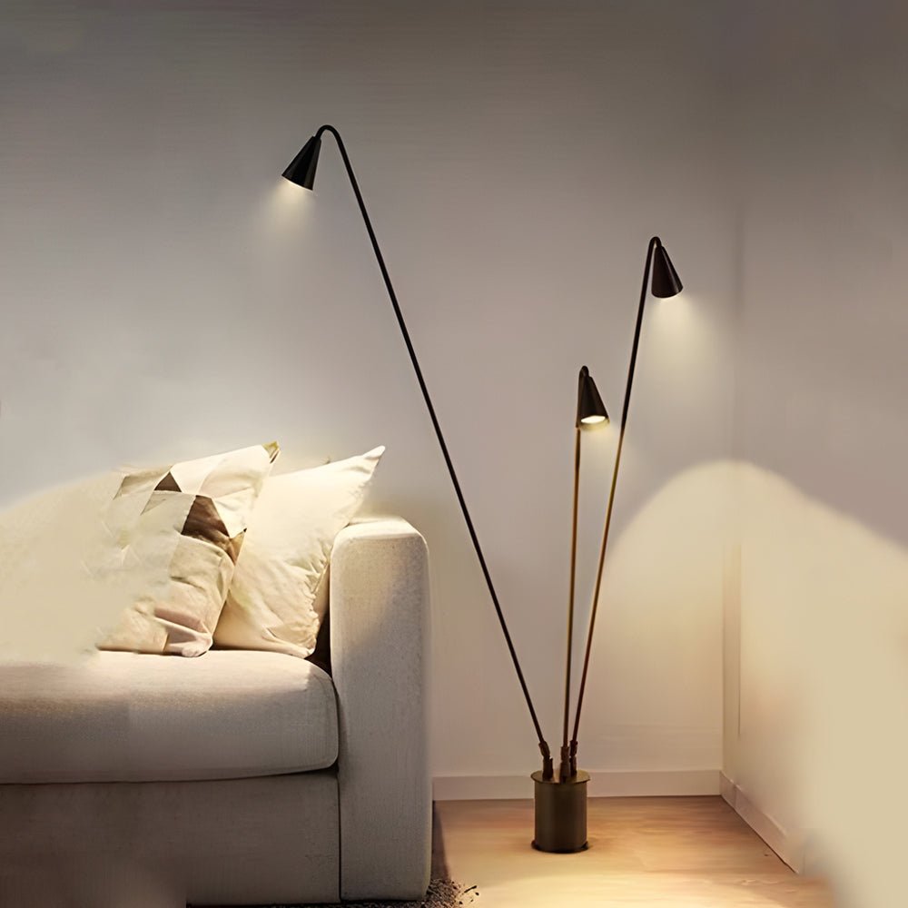 Esmeralda Classic Industrial Multi-Head Metal Floor Lamp