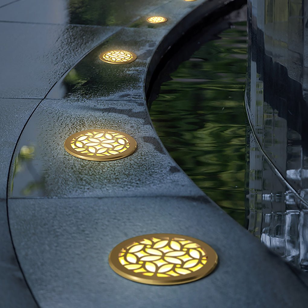 Donna Fun Pattern Elegant LED Aluminum Outdoor Step Lights