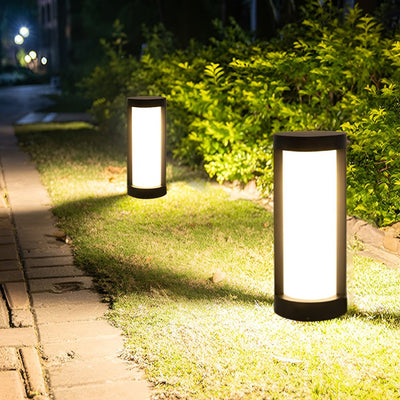 Leann Cylindrical LED Bollard Aluminum Outdoor Pathway Light