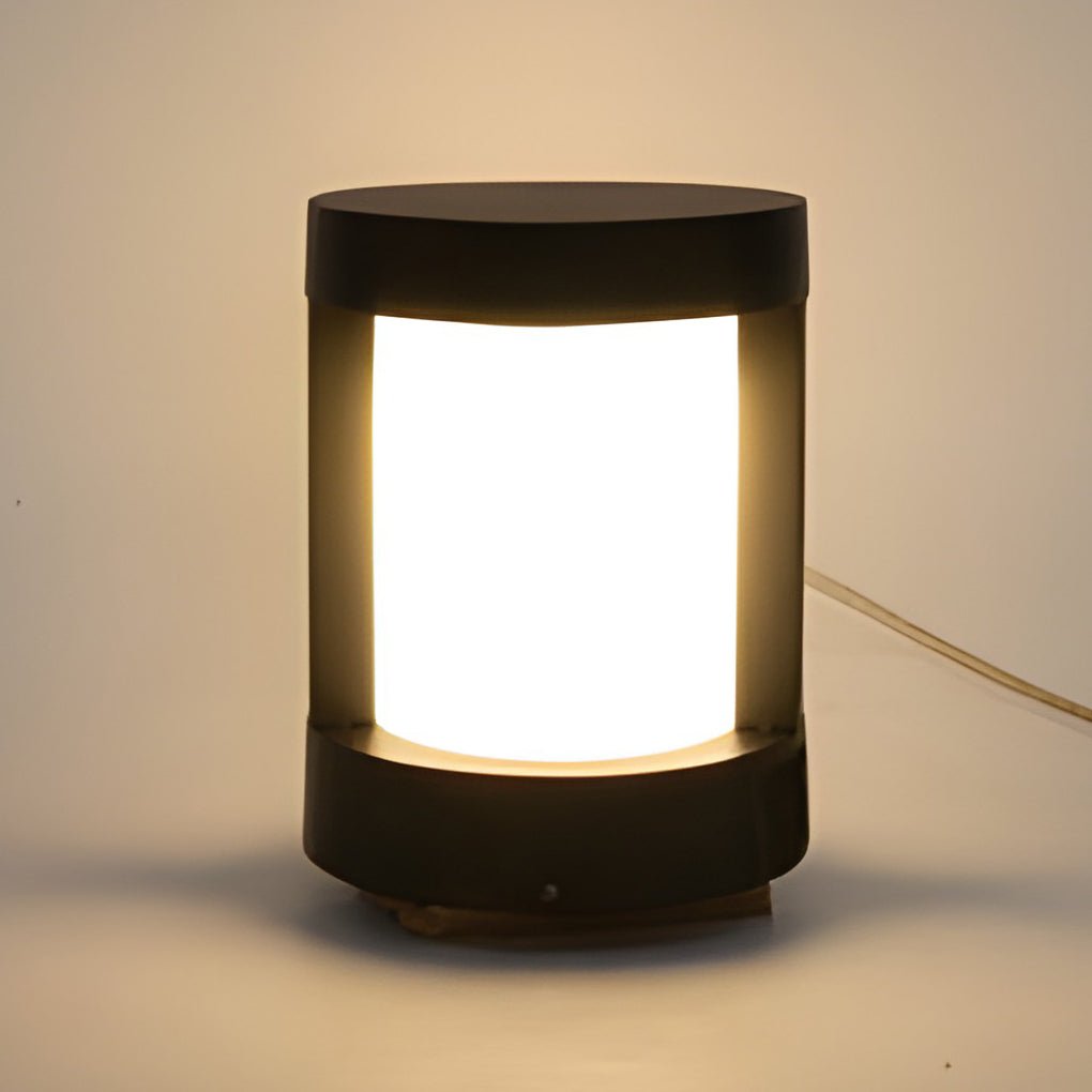Leann Cylindrical LED Bollard Aluminum Outdoor Pathway Light