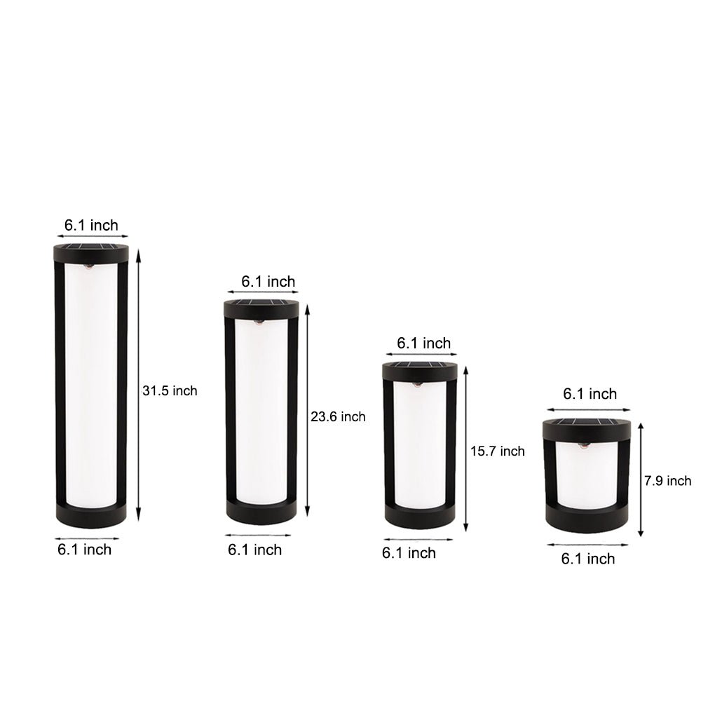 Leann Cylindrical LED Bollard Aluminum Outdoor Pathway Light