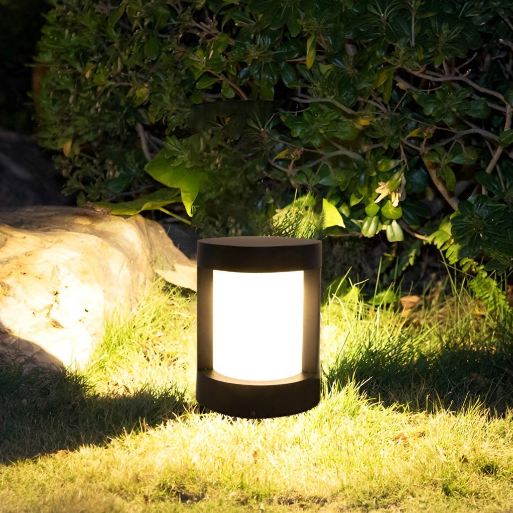 Leann Cylindrical LED Bollard Aluminum Outdoor Pathway Light