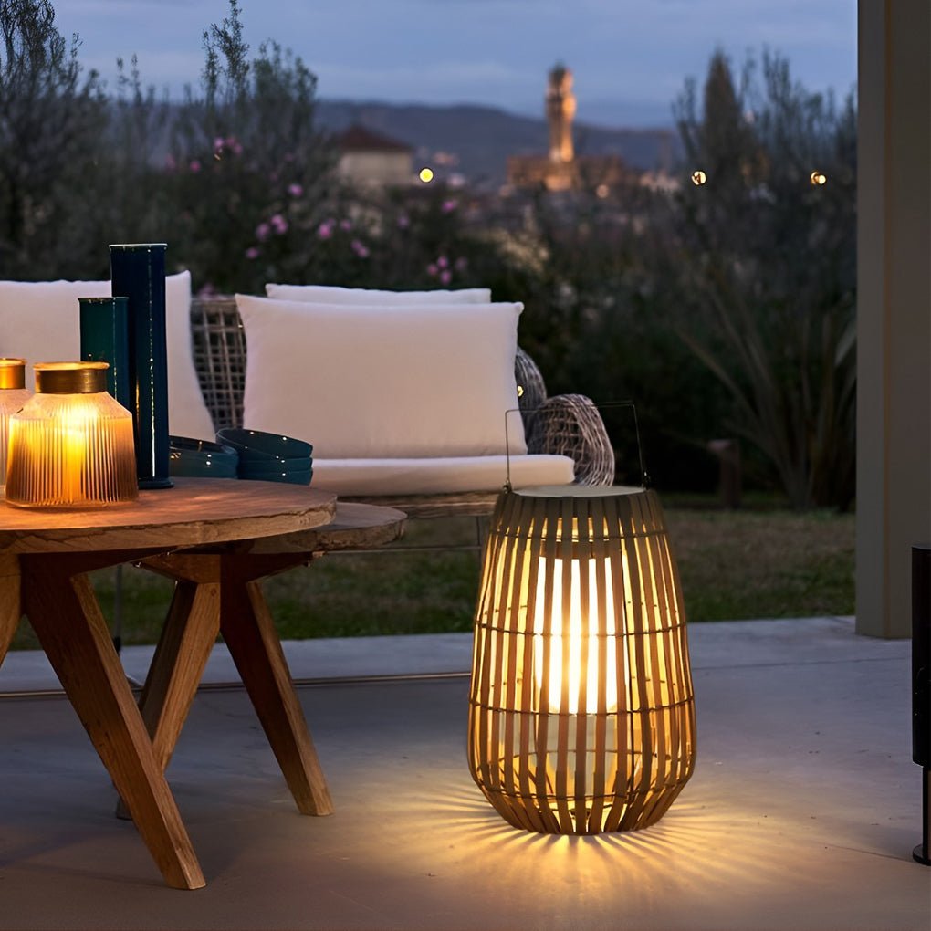 Faiy Portable Lantern Solar Rattan Outdoor Lights