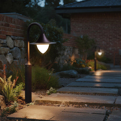 Woody Minimalist Elegance Aluminum Outdoor Path Light