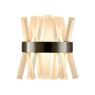 Fairn Creative Strips Luxury Nordic Crystal Outdoor Wall Lamp