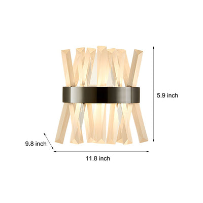 Fairn Creative Strips Luxury Nordic Crystal Outdoor Wall Lamp