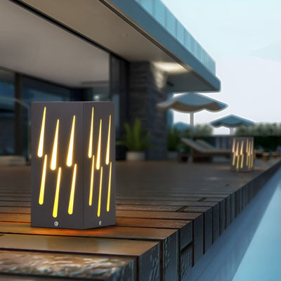Flo LED Meteor Visual Effect Elegant Marble Outdoor Pathway Light