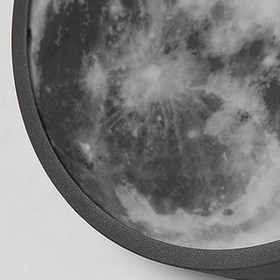 Prudent Creative Moon Glass Steel Outdoor Wall Light