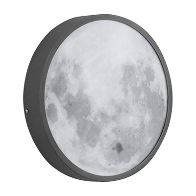 Prudent Creative Moon Glass Steel Outdoor Wall Light