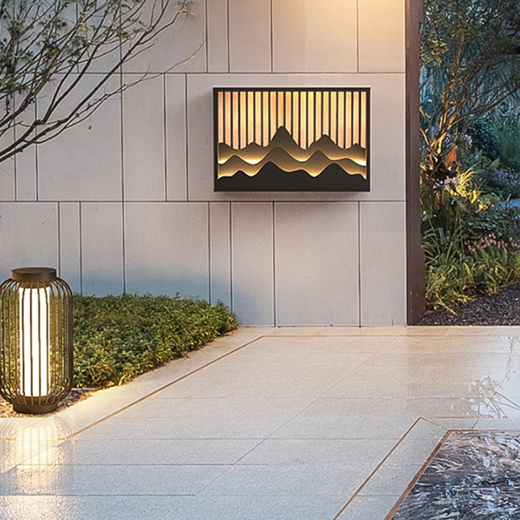 Oriel Creative Balcony Landscape Metal Outdoor Wall Sconces