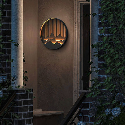 Oriel Creative Balcony Landscape Metal Outdoor Wall Sconces
