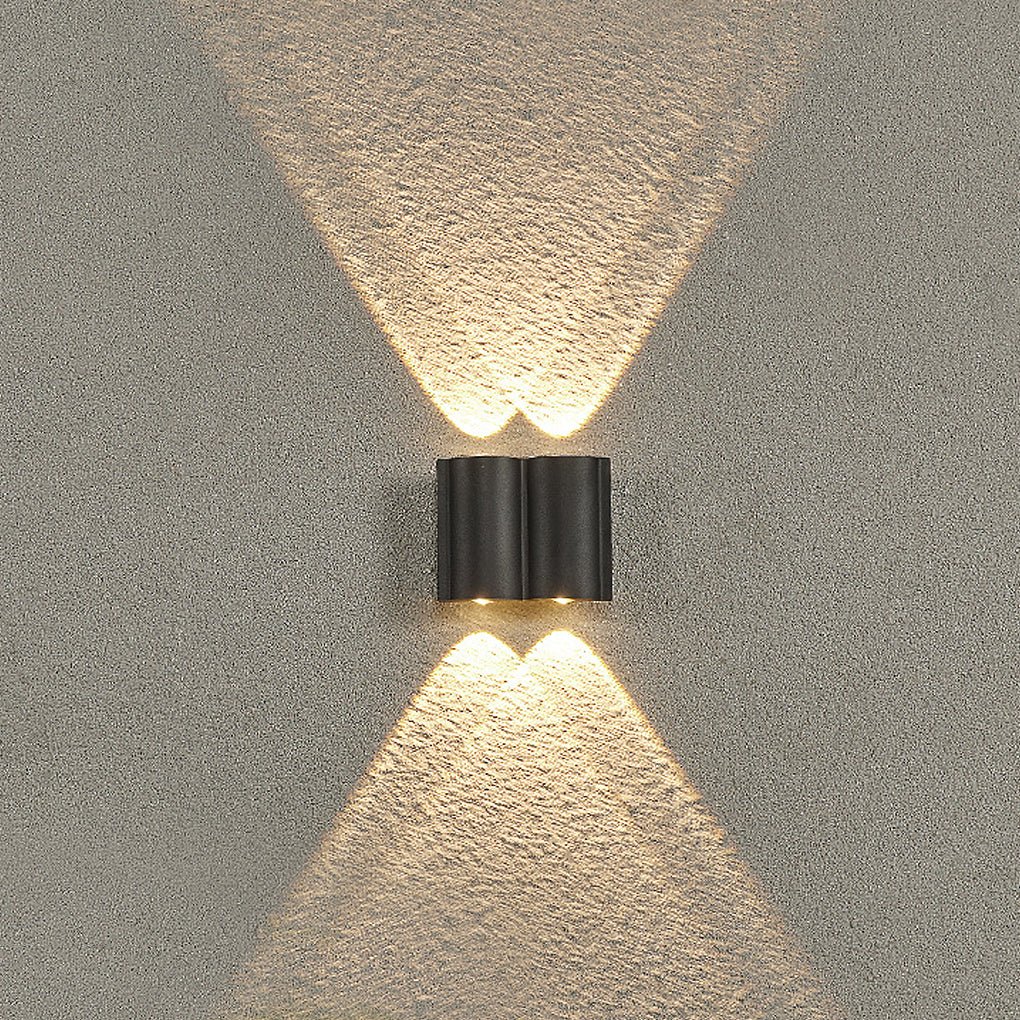 Rufus Creative Wave Arc LED Aluminum Outdoor Wall Lights