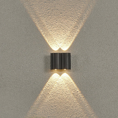 Rufus Creative Wave Arc LED Aluminum Outdoor Wall Lights