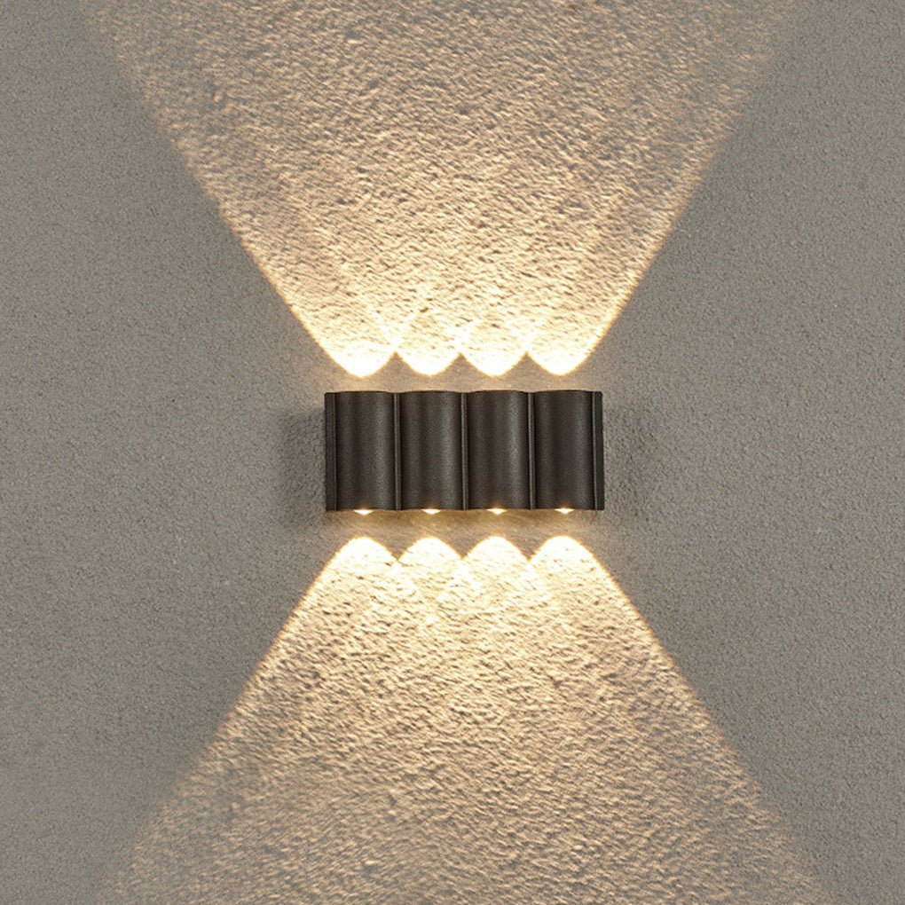 Rufus Creative Wave Arc LED Aluminum Outdoor Wall Lights