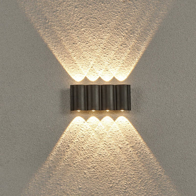 Rufus Creative Wave Arc LED Aluminum Outdoor Wall Lights