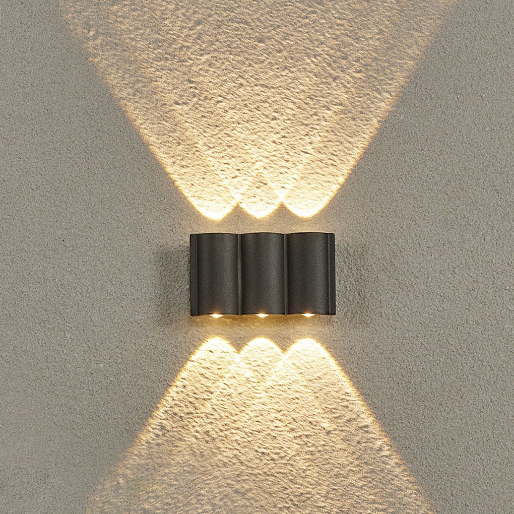 Rufus Creative Wave Arc LED Aluminum Outdoor Wall Lights