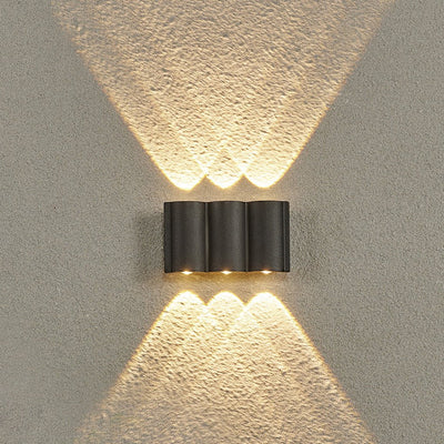 Rufus Creative Wave Arc LED Aluminum Outdoor Wall Lights