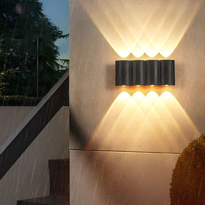 Rufus Creative Wave Arc LED Aluminum Outdoor Wall Lights