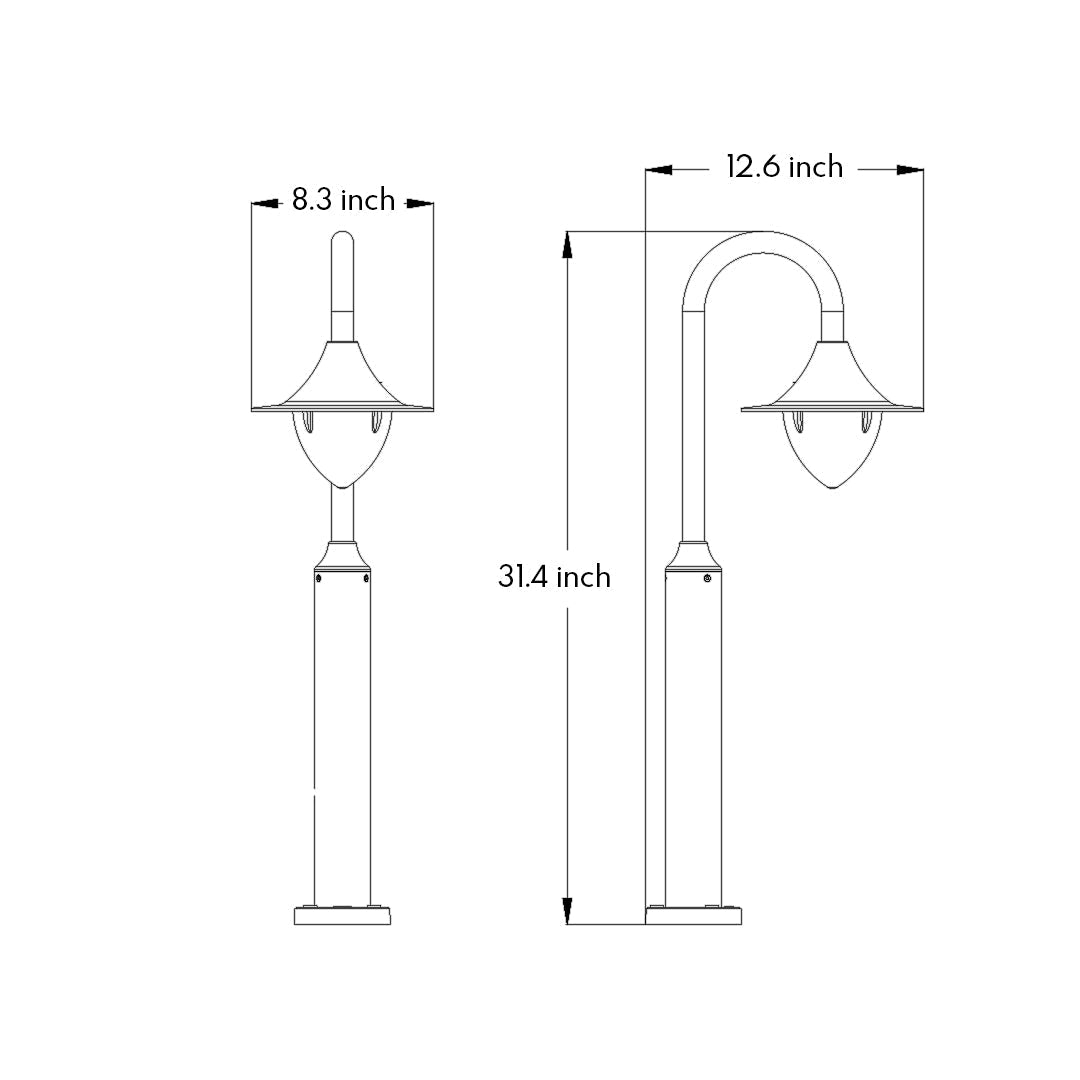 Woody Minimalist Elegance Aluminum Outdoor Path Light